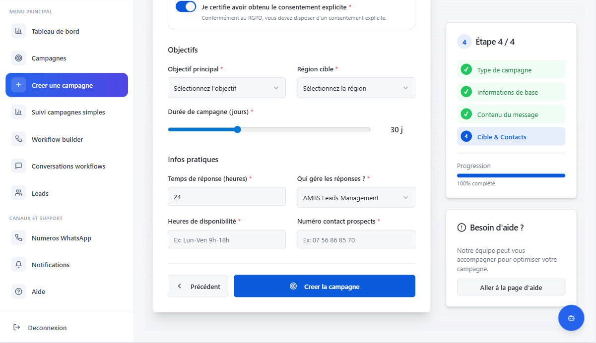 Étape 4 objectifs et infos pratiques